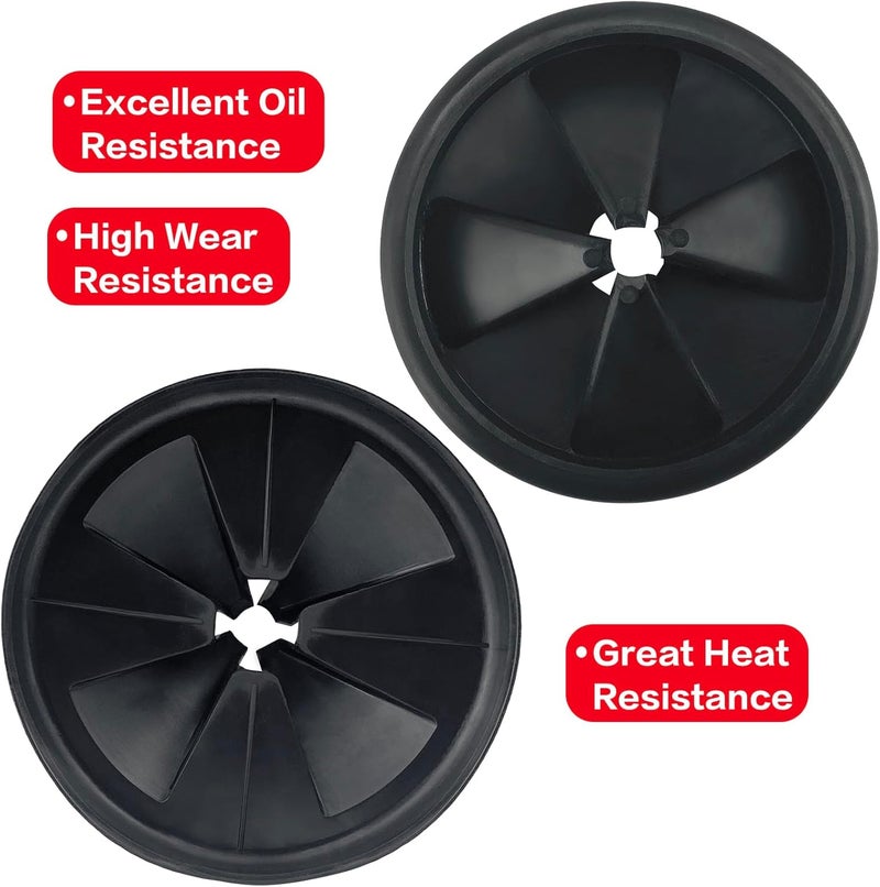 kitfunton 2 Pack Garbage Disposal Splash Guards Sink Baffle Replacement-Removable Quiet Collar Drain Plugs-Waste Disposer Accessories-3 3/8" - Image 3